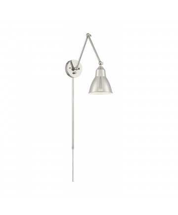 Nuvo Lighting 60/7365 Fulton Swing Arm Lamp Polished Nickel with