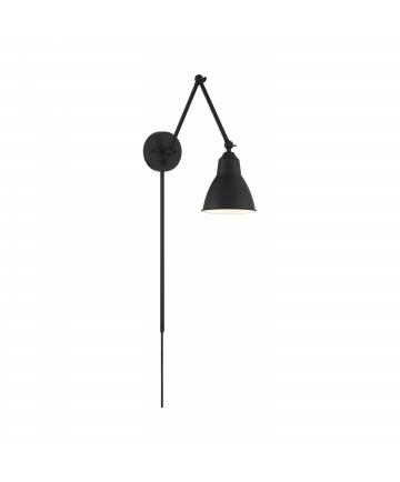 Nuvo Lighting 60/7366 Fulton Swing Arm Lamp Matte Black with Switch