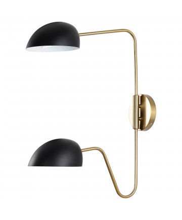 Nuvo Lighting 60/7393 Trilby 2 Light Wall Sconce Matte Black with