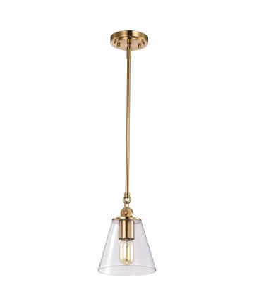 Nuvo Lighting 60/7410 Dover 1 Light Small Pendant Vintage Brass with