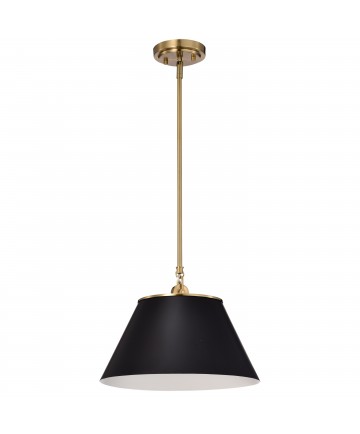 Nuvo Lighting 60/7411 Dover 1 Light Medium Pendant Black with Vintage