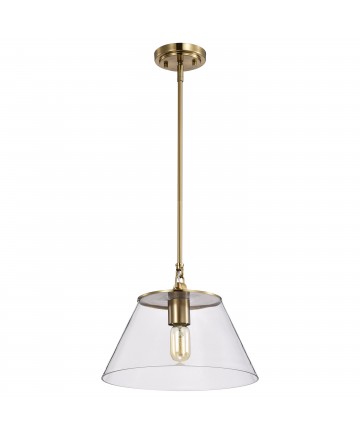 Nuvo Lighting 60/7413 Dover 1 Light Medium Pendant Vintage Brass with