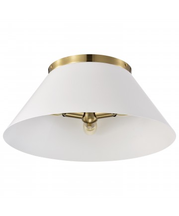 Nuvo Lighting 60/7421 Dover 3 Light Large Flush Mount White with