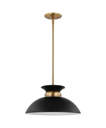 Nuvo Lighting 60/7460 Perkins 1 Light Small Pendant Matte Black with