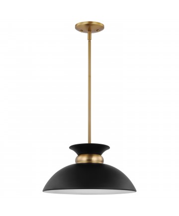 Nuvo Lighting 60/7460 Perkins 1 Light Small Pendant Matte Black with