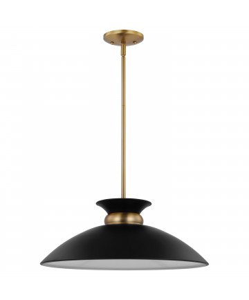 Nuvo Lighting 60/7461 Perkins 1 Light Medium Pendant Matte Black with