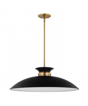 Nuvo Lighting 60/7462 Perkins 1 Light Large Pendant Matte Black with