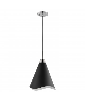 Nuvo Lighting 60/7475 Tango 1 Light Medium Pendant Matte Black with
