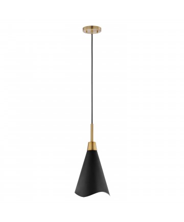 Nuvo Lighting 60/7476 Tango 1 Light Large Pendant Matte Black with