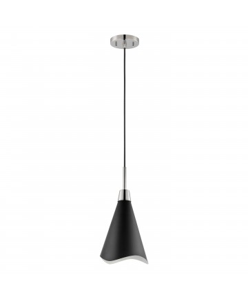 Nuvo Lighting 60/7478 Tango 1 Light Large Pendant Matte Black with