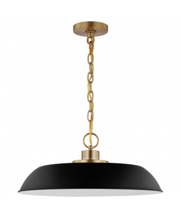 Nuvo Lighting 60/7484 Colony 1 Light Medium Pendant Matte Black with