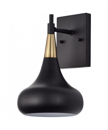 Nuvo Lighting 60/7507 Phoenix 1 Light Wall Sconce Matte Black with
