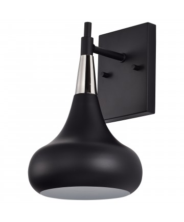 Nuvo Lighting 60/7508 Phoenix 1 Light Wall Sconce Matte Black with