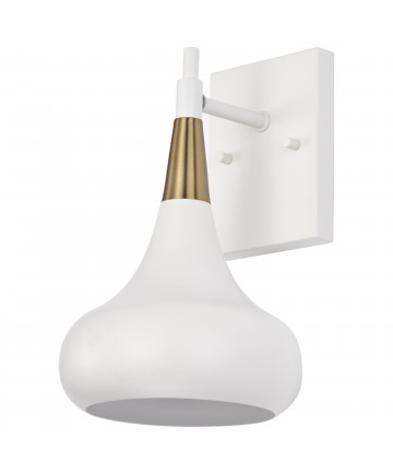 Nuvo Lighting 60/7509 Phoenix 1 Light Wall Sconce Matte White with