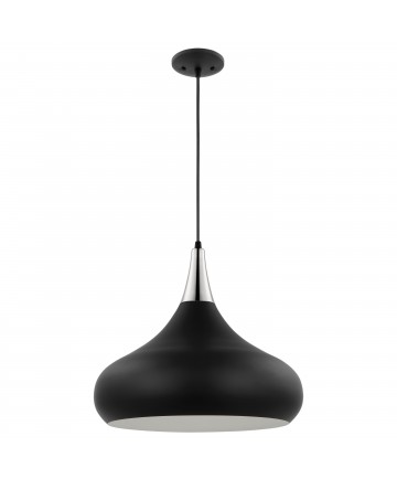 Nuvo Lighting 60/7516 Phoenix 1 Light Large Pendant Matte Black with
