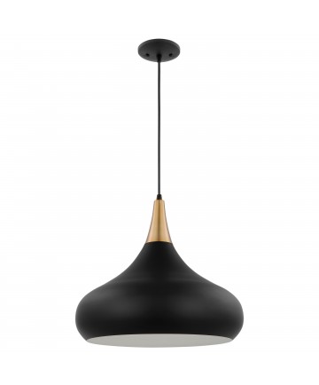 Nuvo Lighting 60/7517 Phoenix 1 Light Large Pendant Matte Black with