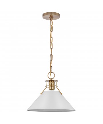 Nuvo Lighting 60/7524 Outpost 1 Light Medium Pendant Matte White with