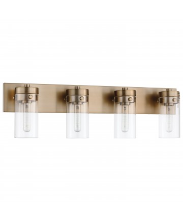 Nuvo Lighting 60/7534 Intersection 4 Light Vanity Burnished Brass with