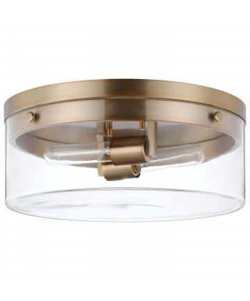 Nuvo Lighting 60/7536 Intersection Small Flush Mount Fixture Burnished