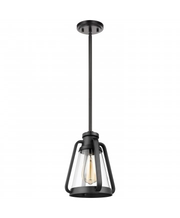 Nuvo Lighting 60/7551 Everett 1 Light 7 Inch Mini Pendant Matte Black