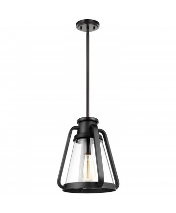 Nuvo Lighting 60/7552 Everett 1 Light 10 Inch Pendant Matte Black with