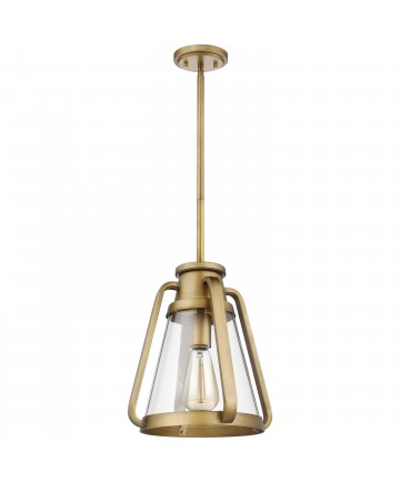 Nuvo Lighting 60/7562 Everett 1 Light 10 Inch Pendant Natural Brass