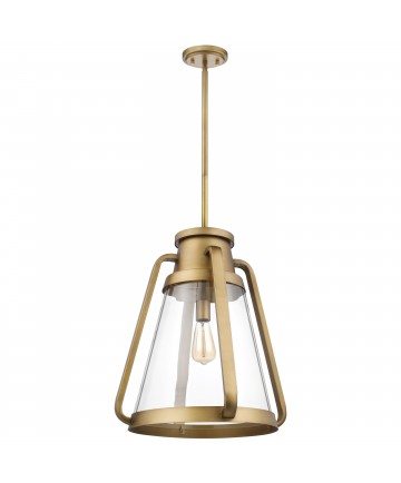 Nuvo Lighting 60/7564 Everett 1 Light 18 Inch Pendant Natural Brass