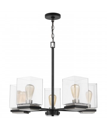 Nuvo Lighting 60/7656 Crossroads 5 Light Chandelier Matte Black with