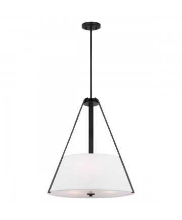 Nuvo Lighting 60/7696 Brewster 3 Light Pendant Black Finish Faux