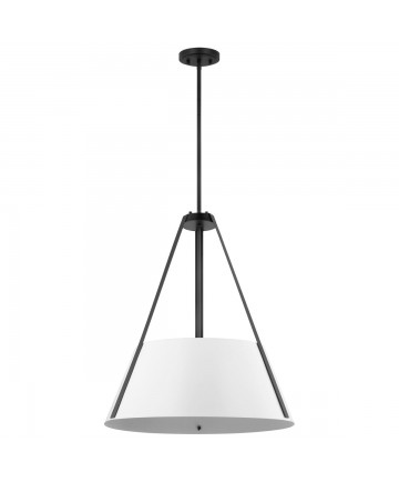 Nuvo Lighting 60/7697 Brewster 3 Light Pendant Black Finish White