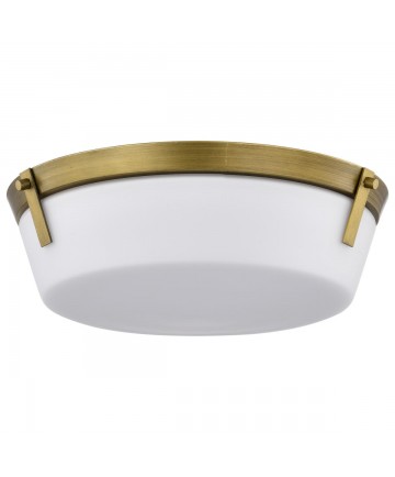 Nuvo Lighting 60/7750 Rowen 3 Light Flush Mount Natural Brass Finish