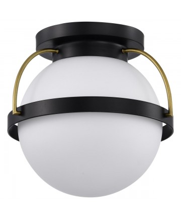 Nuvo Lighting 60/7770 Lakeshore 1 Light Small Flush Matte Black &