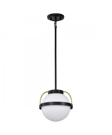 Nuvo Lighting 60/7773 Lakeshore 1 Light Small Pendant Matte Black &