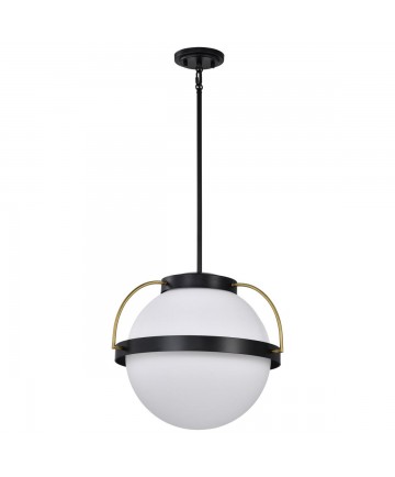 Nuvo Lighting 60/7774 Lakeshore 1 Light Medium Pendant Matte Black &
