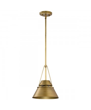 Nuvo Lighting 60/7777 Adina 1 Light Small Pendant Natural Brass Finish