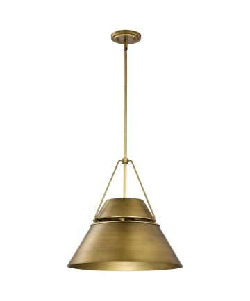 Nuvo Lighting 60/7778 Adina 3 Light Large Pendant Natural Brass Finish