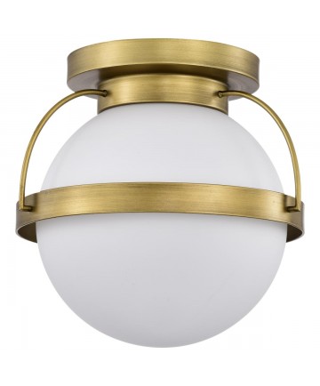 Nuvo Lighting 60/7780 Lakeshore 1 Light Small Flush Natural Brass