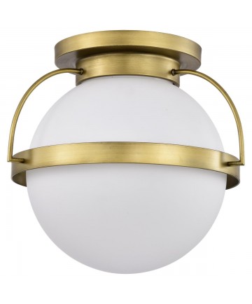 Nuvo Lighting 60/7782 Lakeshore 1 Light Large Flush Natural Brass