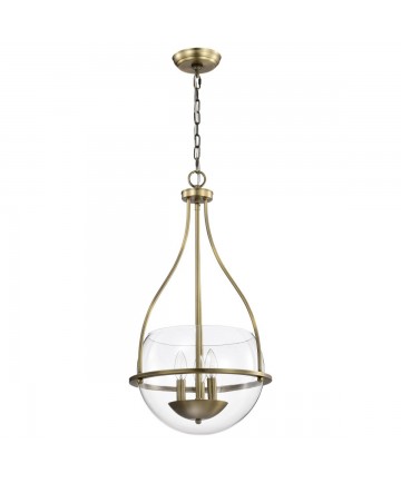 Nuvo Lighting 60/7818 Amado 3 Light Pendant 14 Inches Vintage Brass
