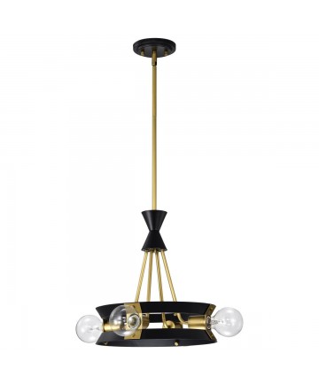 Nuvo Lighting 60/7864 Marsden 4 Light Chandelier Matte Black and