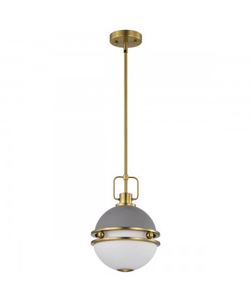 Nuvo Lighting 60/7875 Everton 1 Light Pendant 10 Inches Matte Gray &