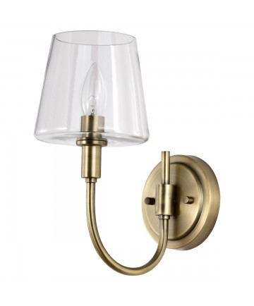 Nuvo Lighting 60/7881 Brookside 1 Light Sconce Vintage Brass Finish