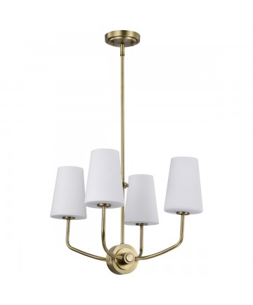 Nuvo Lighting 60/7884 Cordello 4 Light Chandelier Vintage Brass Finish