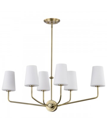 Nuvo Lighting 60/7886 Cordello 6 Light Island Pendant Vintage Brass