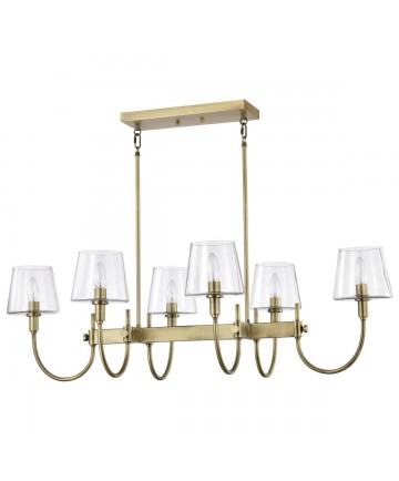 Nuvo Lighting 60/7887 Brookside 6 Light Island Pendant Vintage Brass