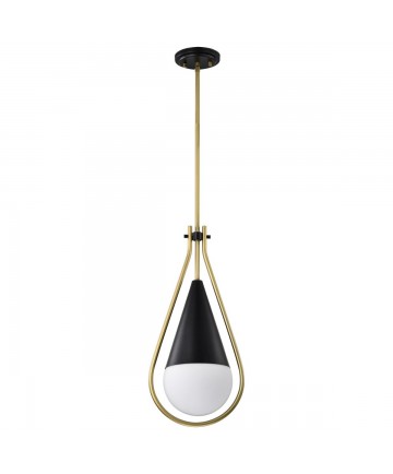Nuvo Lighting 60/7902 Admiral 1 Light Pendant 6 Inches Matte Black and