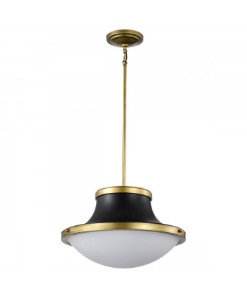 Nuvo Lighting 60/7908 Lafayette 3 Light Pendant 18 Inches Matte Black