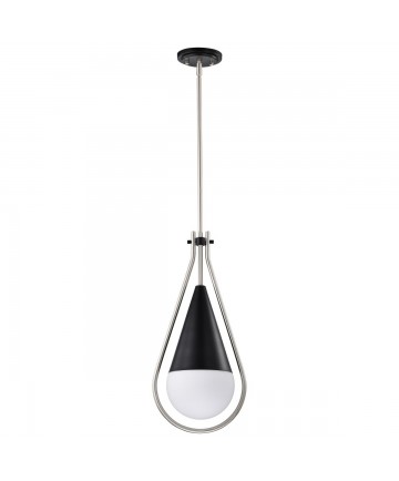 Nuvo Lighting 60/7913 Admiral 1 Light Pendant 10 Inches Matte Black