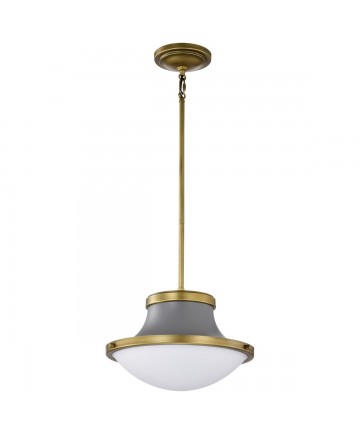 Nuvo Lighting 60/7917 Lafayette 1 Light Pendant 14 Inches Gray Finish