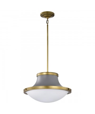 Nuvo Lighting 60/7918 Lafayette 3 Light Pendant 18 Inches Gray Finish